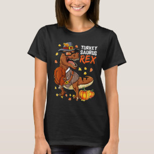 Dinosaur Erntedankfest Jungen Truthahn Saurus rex T-Shirt