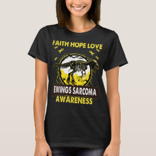 Dinosaur Faith Hope Liebe EWINGS SARCOMA Bewusstse T-Shirt