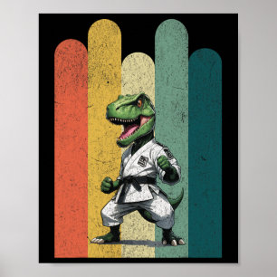 Dinosaur-Fans mutig Karate Stolz Mut Stärke  Poster