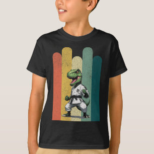 Dinosaur-Fans mutig Karate Stolz Mut Stärke  T-Shirt