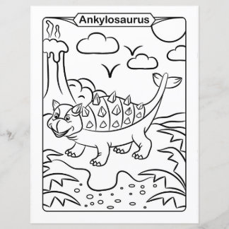 Dinosaur-Farbseite - Ankylosaurus