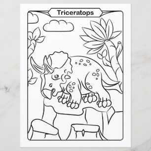 Dinosaur-Farbseite - Triceratops