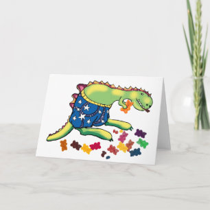Dinosaur fête carte d'anniversaire ou invitation