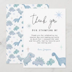 Dinosaur fête garçon Carte de remerciements d'anni