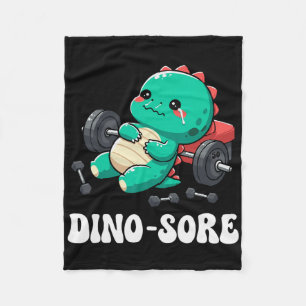 Dinosaur Fitnessstudio Workout Fitness Gewichte He Fleecedecke