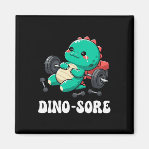 Dinosaur Fitnessstudio Workout Fitness Gewichte he Magnet