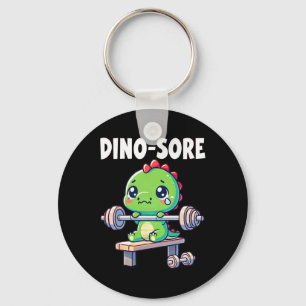 Dinosaur Fitnessstudio Workout Fitness Gewichte He Schlüsselanhänger