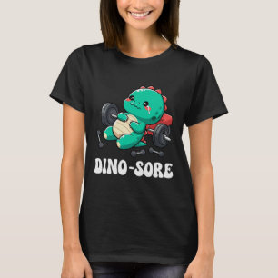 Dinosaur Fitnessstudio Workout Fitness Gewichte he T-Shirt