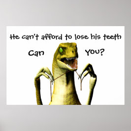 Dinosaur Flossing-Poster Poster