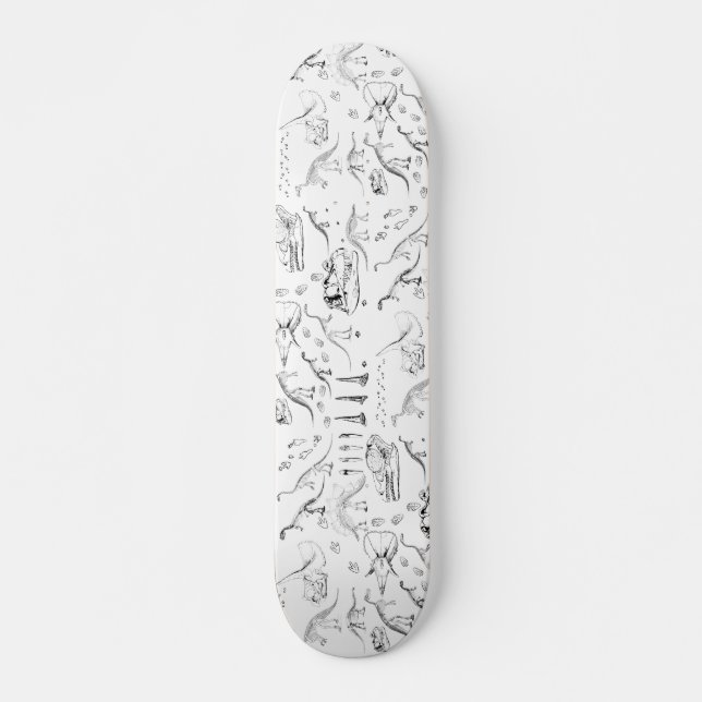 Dinosaur Fossil Bones Pattern Skateboard (Vorne)