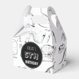 Dinosaur Fossil Knochen Muster Geburtstagszeit Geschenkschachtel