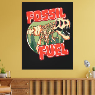 Dinosaur "Fossiler Brennstoff" Leinwanddruck