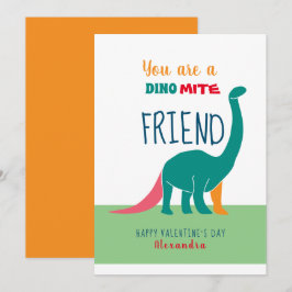 Dinosaur Friend Valentinstag Feiertagskarte