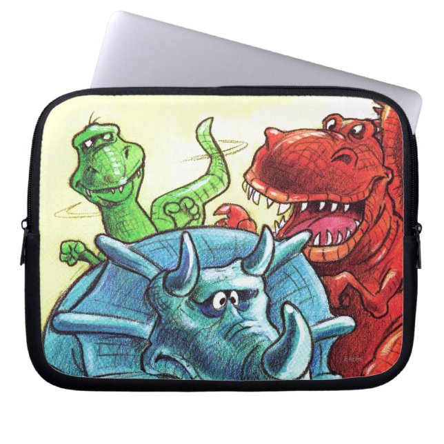 Dinosaur Friends Laptopschutzhülle (Vorderseite)