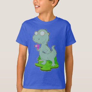 Dinosaur Friseur Comb Haartrockner T-Shirt
