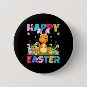 Dinosaur Fröhliche Ostereier-Suche Hasenohren Dino Button