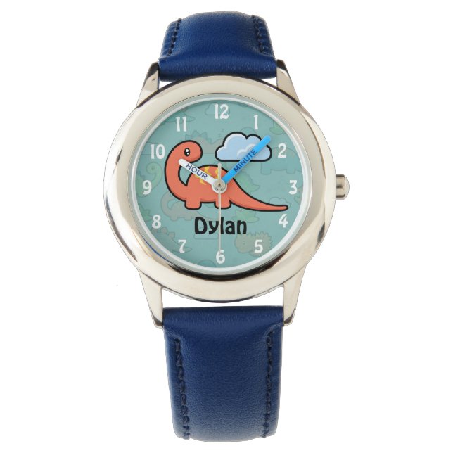 Dinosaur Fun Kids beobachten Armbanduhr (Vorderseite)