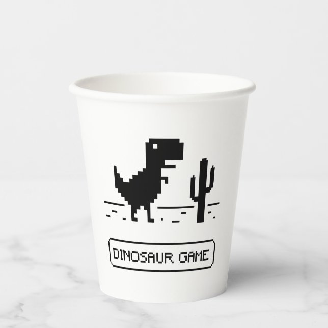 Dinosaur Game. Pappbecher (Vorderseite)
