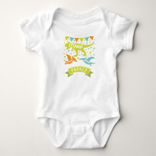 Dinosaur Geburtstag Bunt Baby Strampler