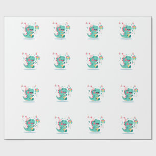 Dinosaur Geburtstag Geschenkpapier
