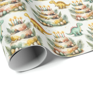 Dinosaur Geburtstag Geschenkpapier