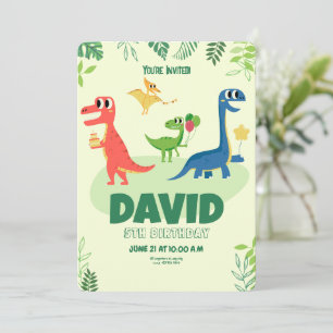 Dinosaur Geburtstagseinladungen, T rex Wilde Dino  Einladung