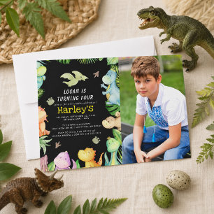 Dinosaur Geburtstagsfeier  Einladung