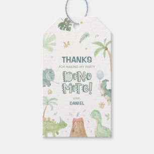 Dinosaur-Geburtstagsfeier Geschenk Tags Geschenkanhänger