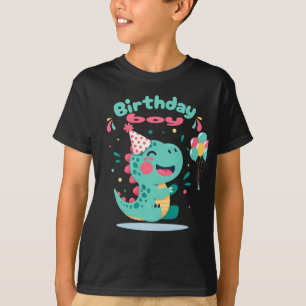 Dinosaur Geburtstagsfeier Jungen T-Shirt   Dino Sh