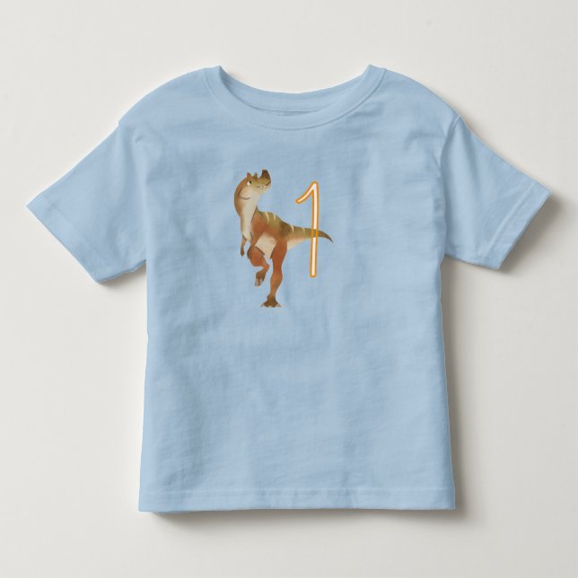 Dinosaur Geburtstagsjunge T - Shirt (Vorderseite)