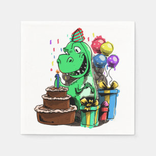Dinosaur Geburtstagsparty - 1 Jahr alt Tyrannosaur Serviette