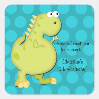 Dinosaur Geburtstagsparty Danke Stickers