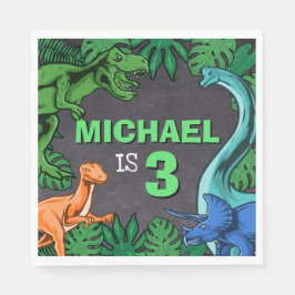 Dinosaur Geburtstagsparty Dino Trex Prähistorische Serviette
