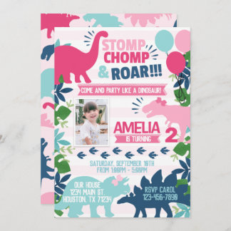 Dinosaur Geburtstagsparty Einladung