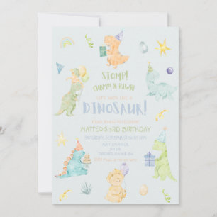Dinosaur Geburtstagsparty Einladung