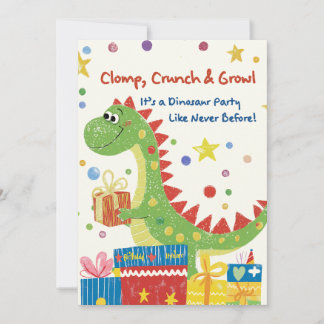 Dinosaur Geburtstagsparty Einladung