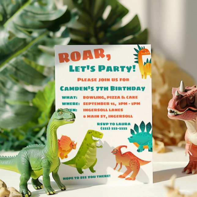 Dinosaur Geburtstagsparty Einladung (Von Creator hochgeladen)