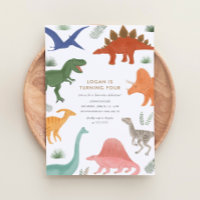 Dinosaur Geburtstagsparty Einladung