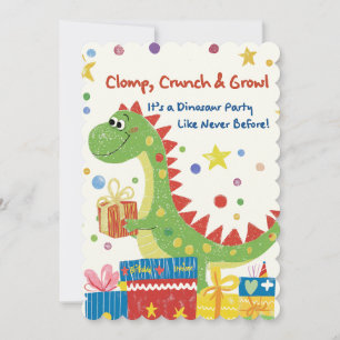 Dinosaur Geburtstagsparty Einladung