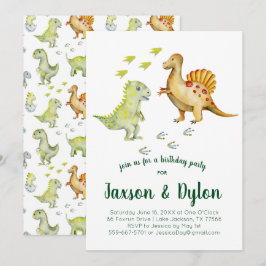 Dinosaur Geburtstagsparty Einladung