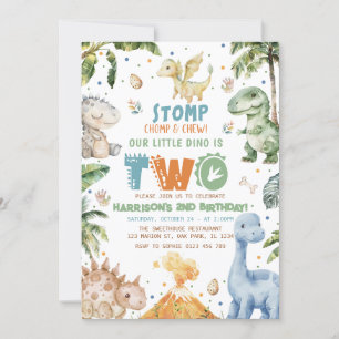 Dinosaur Geburtstagsparty Einladung