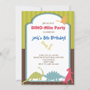 Dinosaur Geburtstagsparty Einladungen