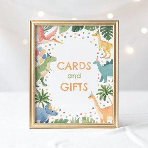 Dinosaur Geburtstagsparty Karten und Geschenke Zei Poster