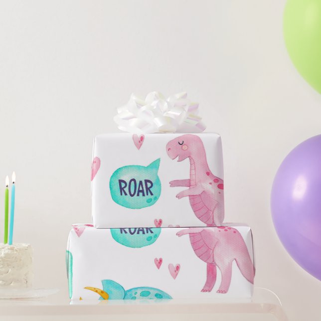 Dinosaur-Geschenkpapier Geschenkpapier (Partygeschenke)