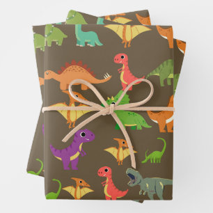 Dinosaur-Geschenkverpackungspapier Geschenkpapier Set