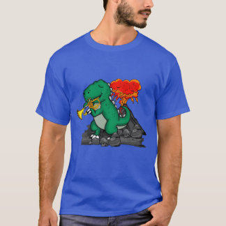Dinosaur Gift rumpet Music Big Bandrumpet retro T-Shirt