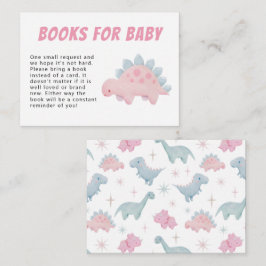 Dinosaur Girl Baby Showbuchanfrage Begleitkarte