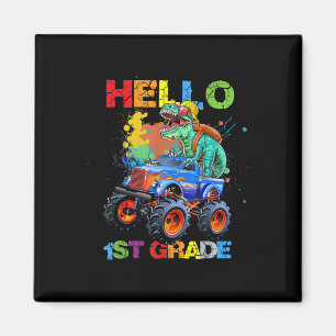 Dinosaur Hallo 1. Klasse Zurück zur Schule Erster Magnet