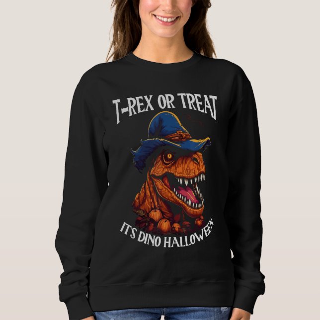 Dinosaur Halloween Costume Dino Halloween Pumpkin  Sweatshirt (Vorderseite)