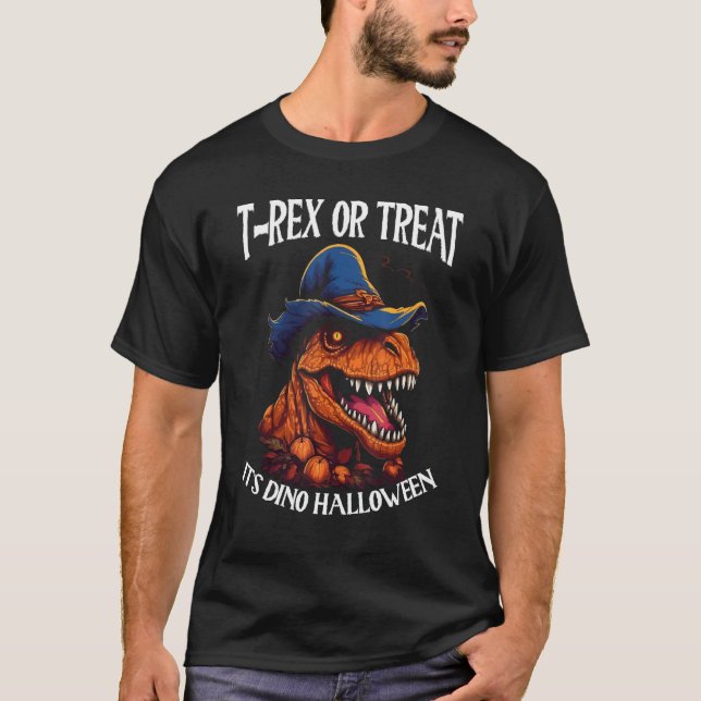 Dinosaur Halloween Costume Dino Halloween Pumpkin  T-Shirt (Vorderseite)